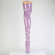 Pleaser FLAMINGO-3020GP Platform Thigh High Boot (Lilac Glitter Patent/M)