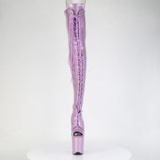 Pleaser FLAMINGO-3021GP Platform Thigh High Boot (Lilac Glitter Patent/M)