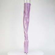 Pleaser FLAMINGO-3021GP Platform Thigh High Boot (Lilac Glitter Patent/M)