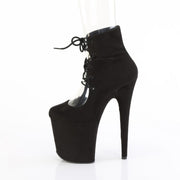 Pleaser FLAMINGO-800-22 Platform Pump (Black Faux Suede/Black Faux Suede)