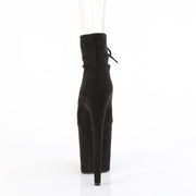Pleaser FLAMINGO-800-22 Platform Pump (Black Faux Suede/Black Faux Suede)