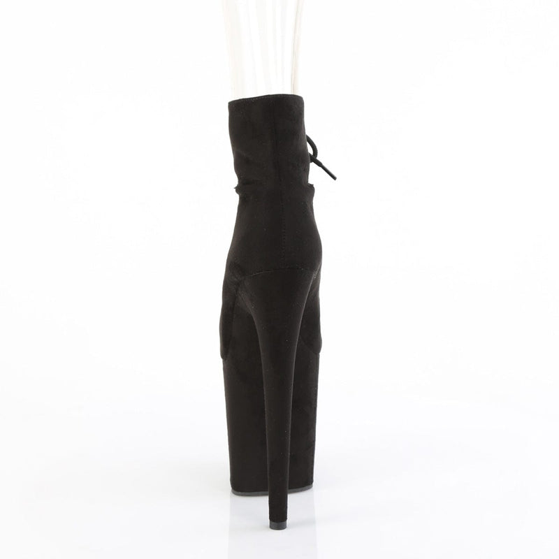 Pleaser FLAMINGO-800-22 Platform Pump (Black Faux Suede/Black Faux Suede)