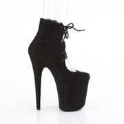 Pleaser FLAMINGO-800-22 Platform Pump (Black Faux Suede/Black Faux Suede)