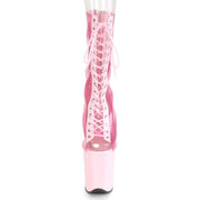 Pleaser FLAMINGO-800-34 Platform Ankle Boot (Baby Pink PVC-Baby Pink Patent/Baby Pink)