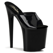 Pleaser FLAMINGO-801 Platform Slide (Black Patent/Black)