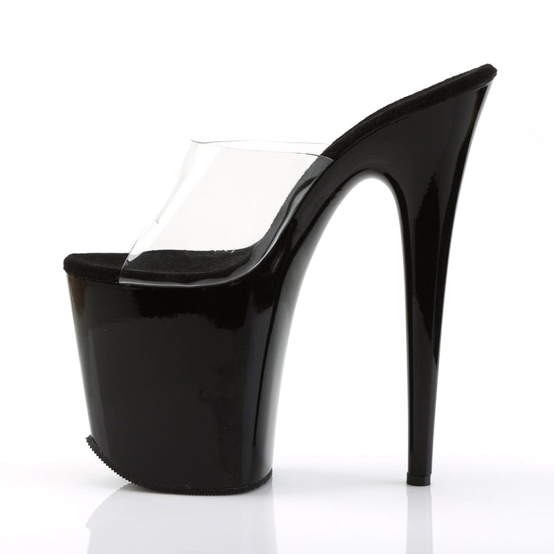 Pleaser FLAMINGO-801 Platform Slide (Clear/Black)