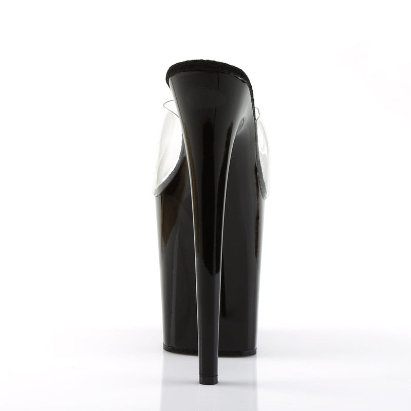Pleaser FLAMINGO-801 Platform Slide (Clear/Black)