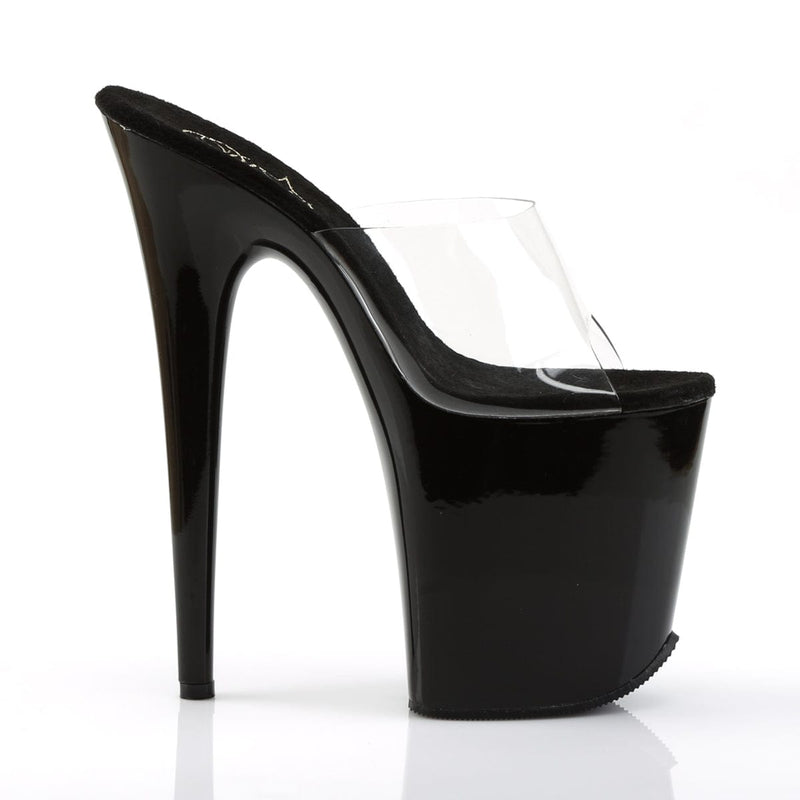 Pleaser FLAMINGO-801 Platform Slide (Clear/Black)