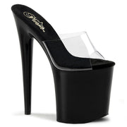 Pleaser FLAMINGO-801 Platform Slide (Clear/Black)