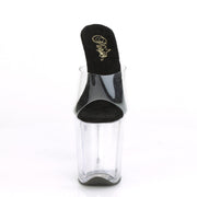 Pleaser FLAMINGO-801 Platform Slide (Clear-Black/Clear)