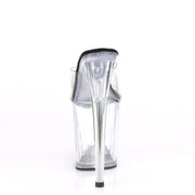 Pleaser FLAMINGO-801 Platform Slide (Clear-Black/Clear)