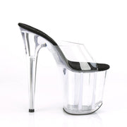 Pleaser FLAMINGO-801 Platform Slide (Clear-Black/Clear)