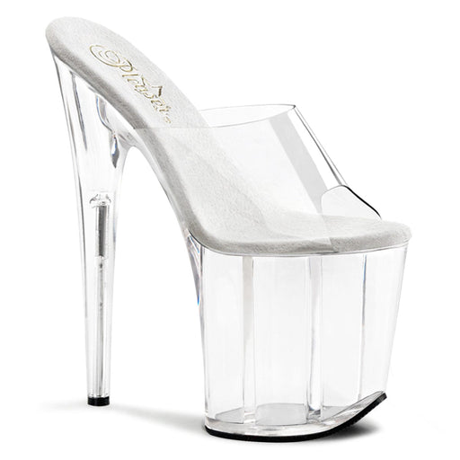 Pleaser FLAMINGO-801 Platform Slide (Clear/Clear)