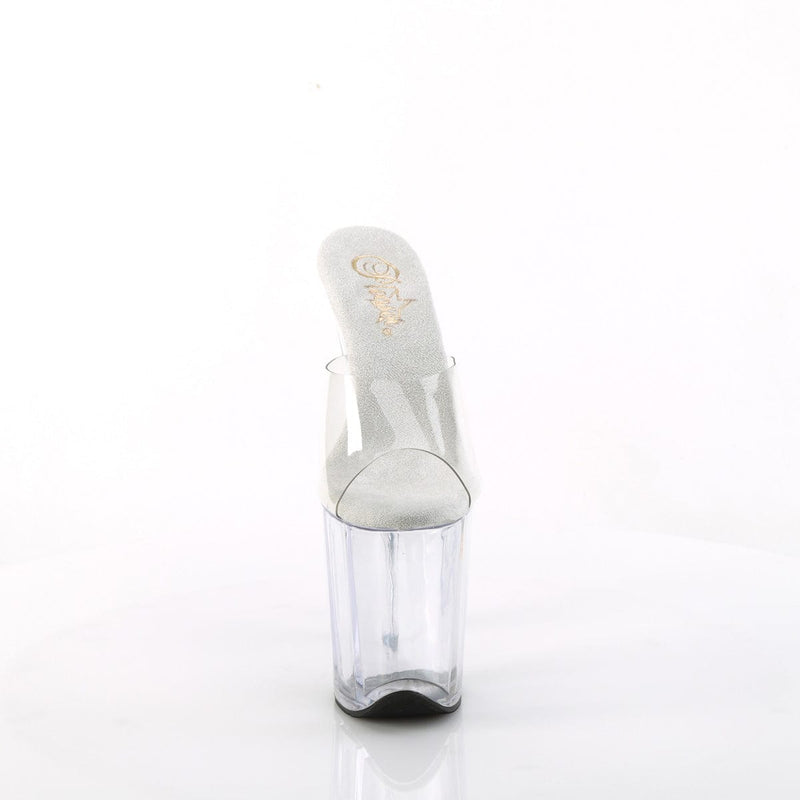 Pleaser FLAMINGO-801 Platform Slide (Clear/Clear)