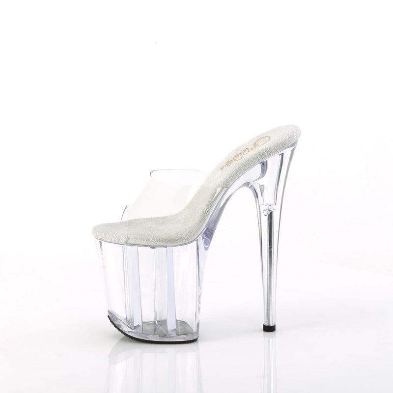 Pleaser FLAMINGO-801 Platform Slide (Clear/Clear)