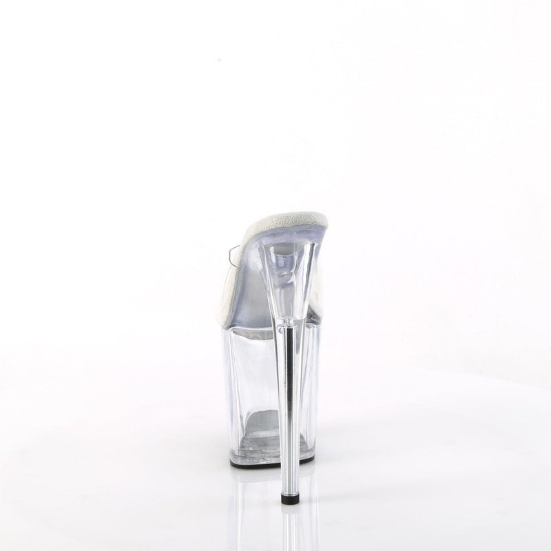 Pleaser FLAMINGO-801 Platform Slide (Clear/Clear)