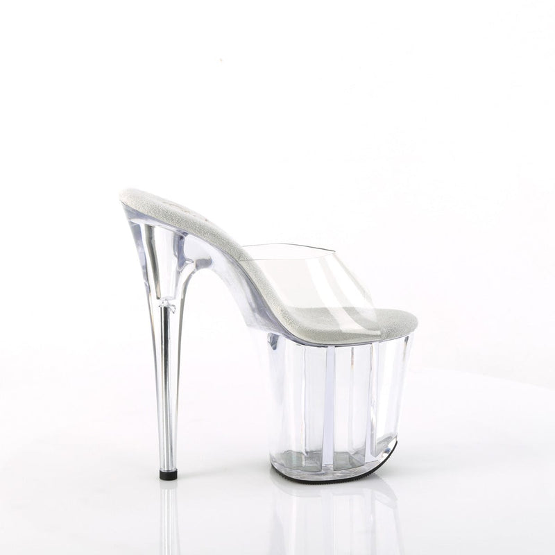 Pleaser FLAMINGO-801 Platform Slide (Clear/Clear)