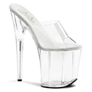Pleaser FLAMINGO-801 Platform Slide (Clear/Clear)