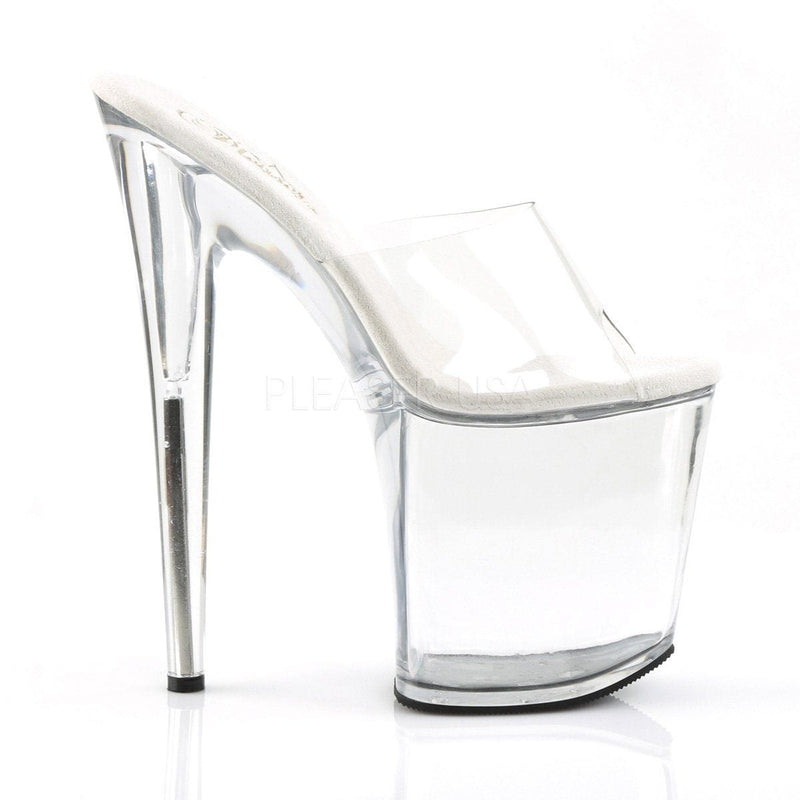 Pleaser FLAMINGO-801 Platform Slide (Clear/Clear)