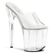 Pleaser FLAMINGO-801 Platform Slide (Clear/Clear)