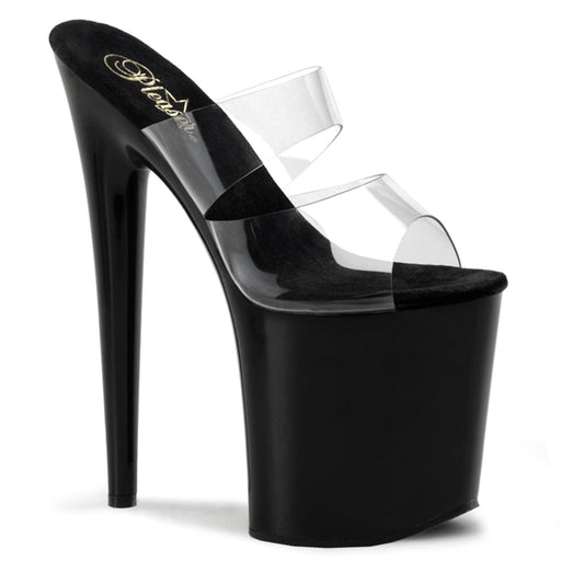 Pleaser FLAMINGO-802 Platform Slide (Clear/Black)
