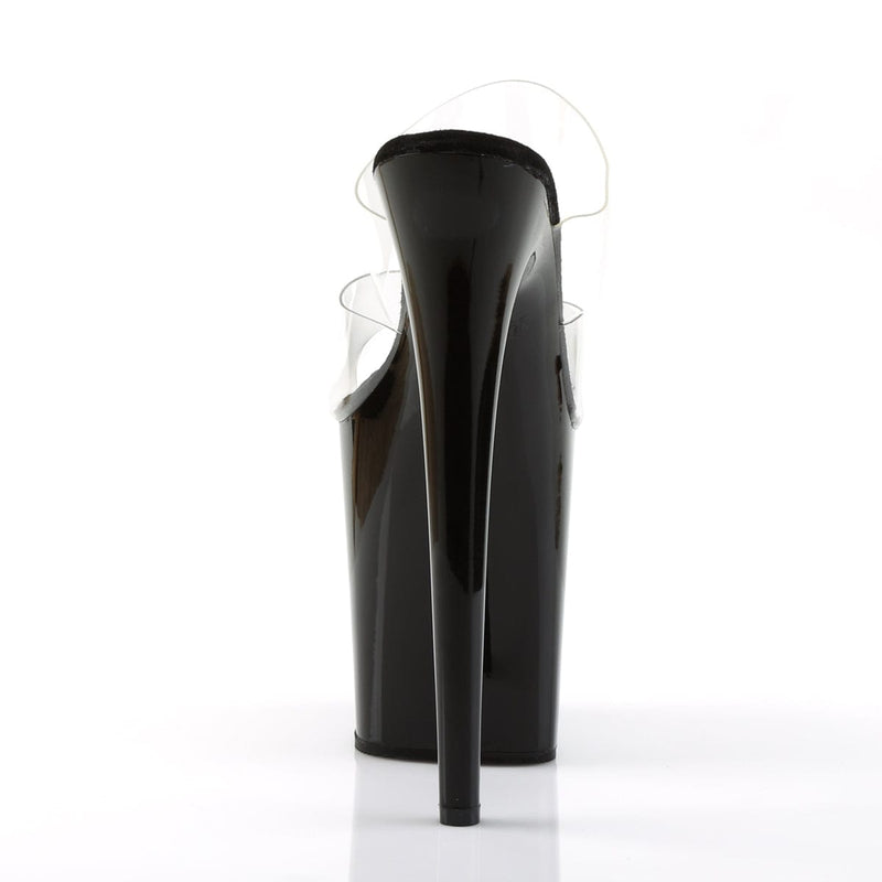 Pleaser FLAMINGO-802 Platform Slide (Clear/Black)
