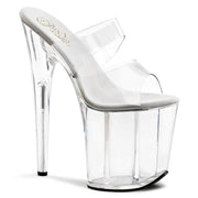 Pleaser FLAMINGO-802 Platform Slide (Clear/Clear)