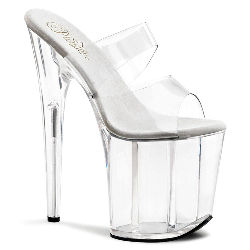 Pleaser FLAMINGO-802 Platform Slide (Clear/Clear)