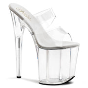 Pleaser FLAMINGO-802 Platform Slide (Clear/Clear)