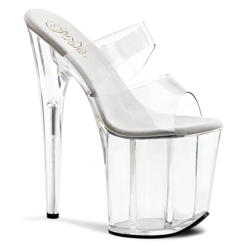 Pleaser FLAMINGO-802 Platform Slide (Clear/Clear)