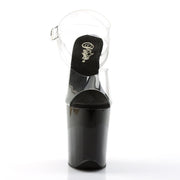Pleaser FLAMINGO-808 Platform Sandal (Clear/Black)