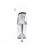 Pleaser FLAMINGO-808 Platform Sandal (Clear-Black/Clear)
