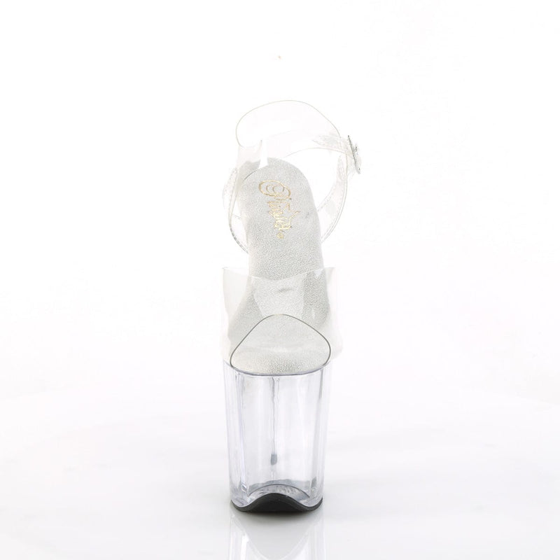 Pleaser FLAMINGO-808 Platform Sandal (Clear/Clear)