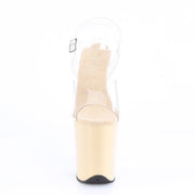 Pleaser FLAMINGO-808 Platform Sandal (Clear/Cream)