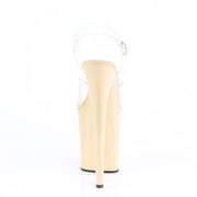 Pleaser FLAMINGO-808 Platform Sandal (Clear/Cream)