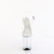 Pleaser FLAMINGO-808HT Platform Sandal (Clear/Holo Tinted)