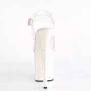 Pleaser FLAMINGO-808LG Platform Sandal (Clear/Opal Multi Glitter)