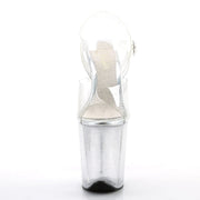 Pleaser FLAMINGO-808MMG Platform Sandal (Clear/Clear)