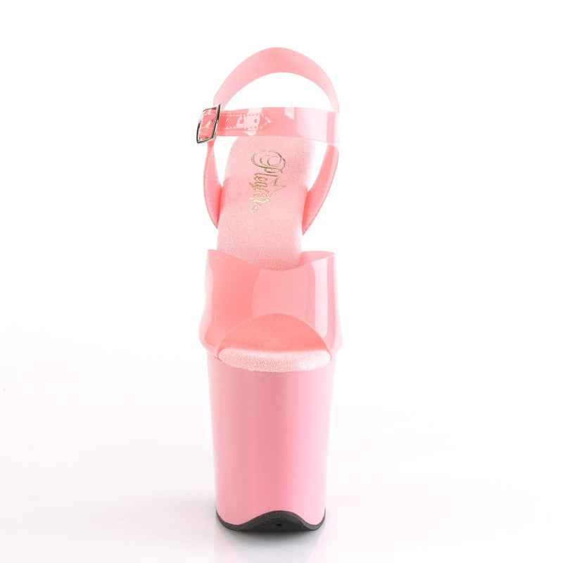 Pleaser FLAMINGO-808N Platform Sandal (Baby Pink (Jelly-Like) TPU/Baby Pink)