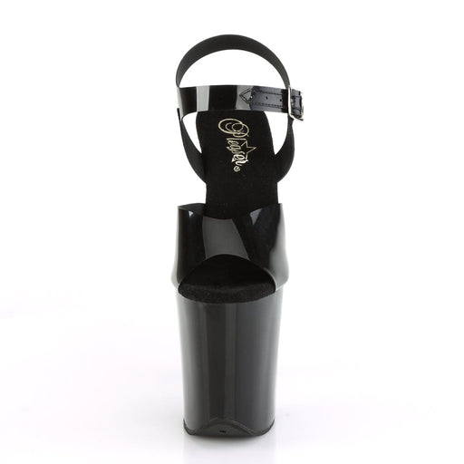 Pleaser FLAMINGO-808N Platform Sandal (Black (Jelly-Like) TPU/Black)
