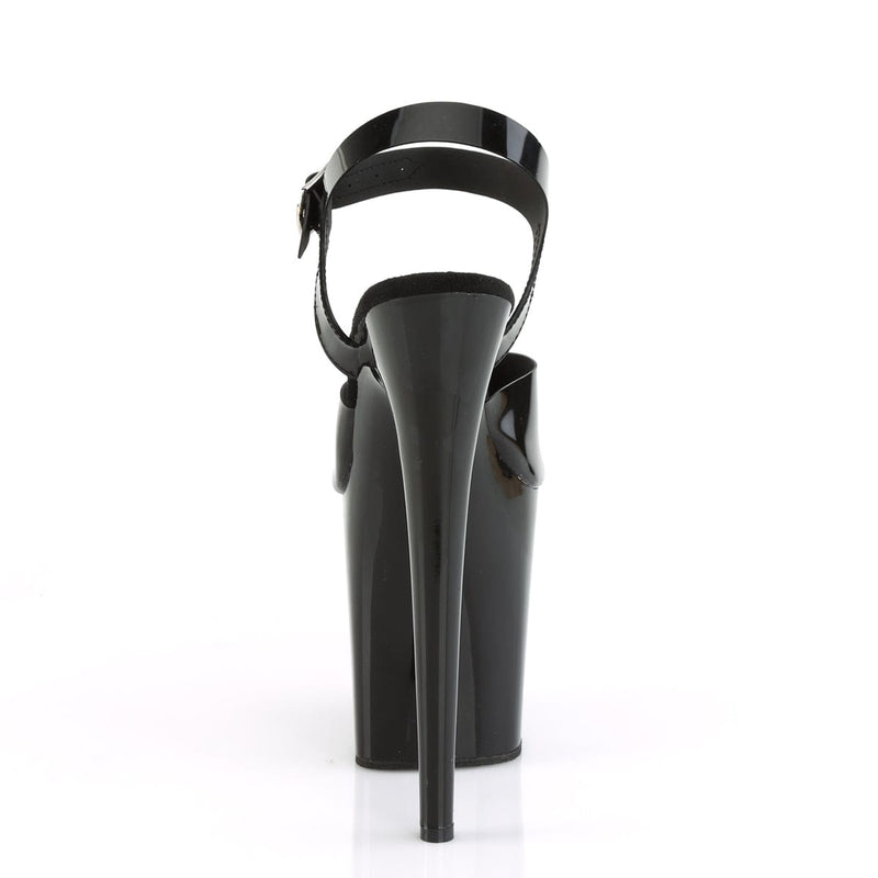 Pleaser FLAMINGO-808N Platform Sandal (Black (Jelly-Like) TPU/Black)