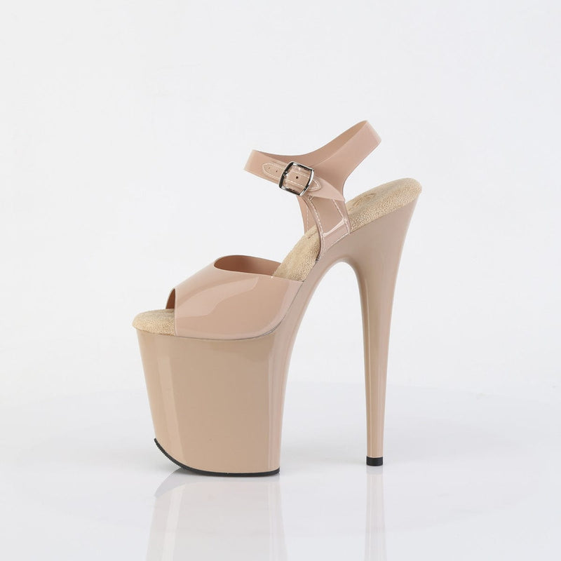 Pleaser FLAMINGO-808N Platform Sandal (Cream (Jelly-Like) TPU/Cream)