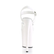 Pleaser FLAMINGO-808N Platform Sandal (White (Jelly-Like) TPU/White)