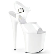 Pleaser FLAMINGO-808N Platform Sandal (White (Jelly-Like) TPU/White)