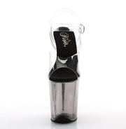 Pleaser FLAMINGO-808T Platform Sandal (Clear/Smoke Tinted)