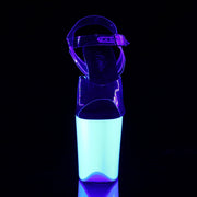 Pleaser FLAMINGO-808UV Platform Sandal (Clear/Neon White)