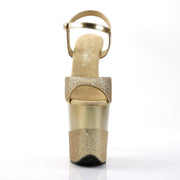 Pleaser FLAMINGO-809-2G Platform Sandal (Gold Glitter/Gold-Glitter)
