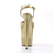 Pleaser FLAMINGO-809-2G Platform Sandal (Gold Glitter/Gold-Glitter)
