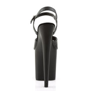 Pleaser FLAMINGO-809 Platform Sandal (Black Faux Leather/Black Matte)