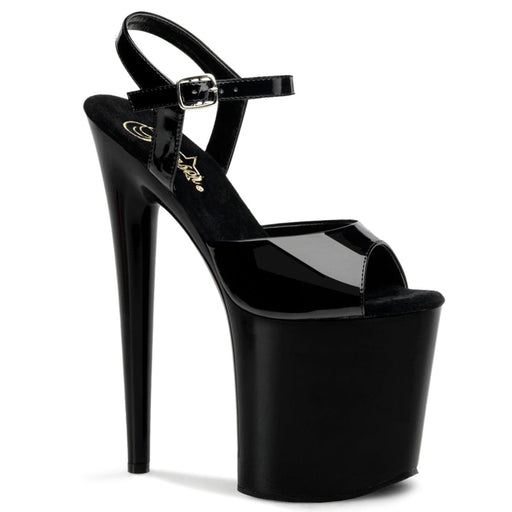 Pleaser FLAMINGO-809 Platform Sandal (Black Patent/Black)